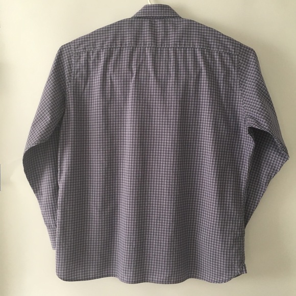 Saks Fifth Avenue Plaid Long Sleeve Button Up Shirt - Picture 4 of 7